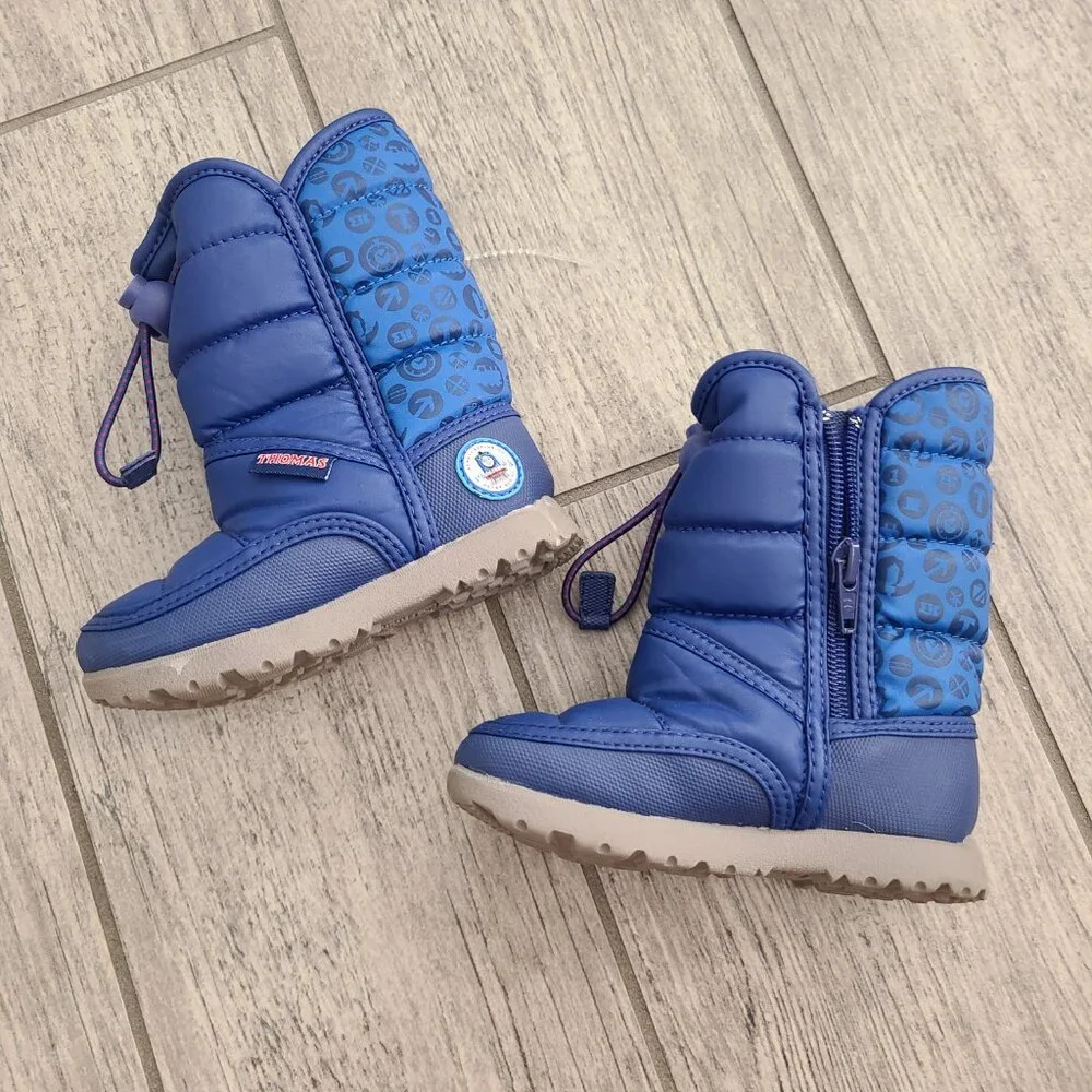 Thomas & Friends Blue Winter Snow Boots Toddler Boys Size 6
